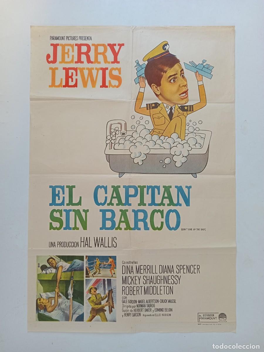 Cine: ADIOS MI LUNA DE MIEL (1959) cartel argentino 110 x 75 litografico JERRY LEWIS DIANA SPENCER
