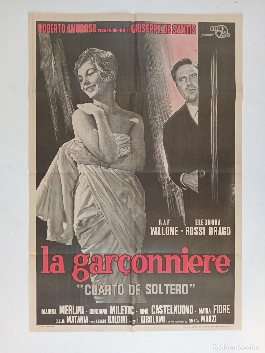 Cine: LA GARCONNIERE (1959) cartel argentino 110 x 75 litografico Raf Vallone, Eleonora Rossi Drago