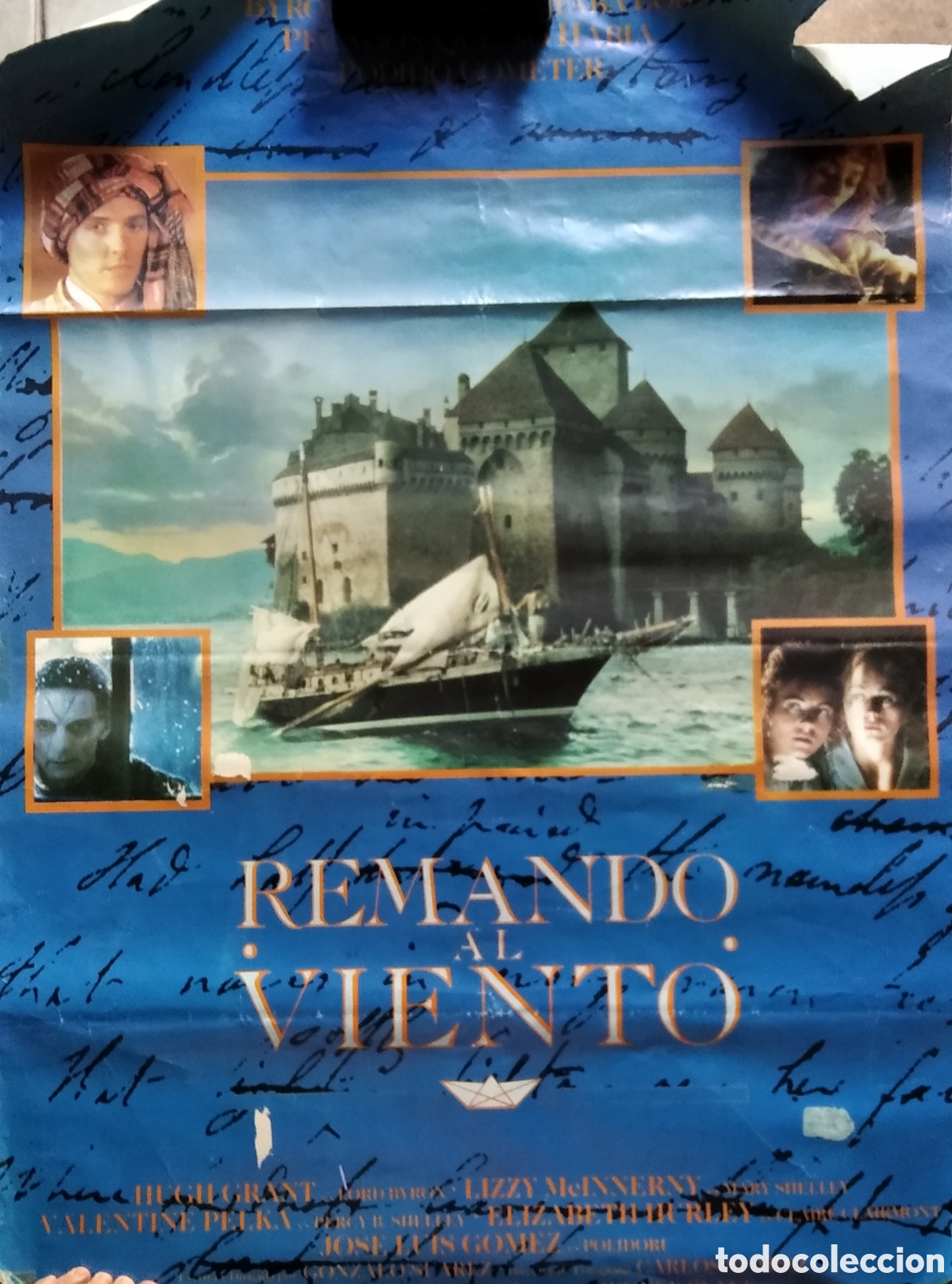 Cine: Poster de cine, pel&iacute;cula &rdquo;Remando al viento&rdquo;.