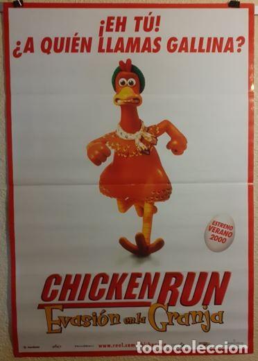 Cine: Cartel original de cine &rdquo;Chicken Run: Evasi&oacute;n en la Granja&rdquo; (2000) - P&oacute;ster Teaser - Colecci&oacute;n pa