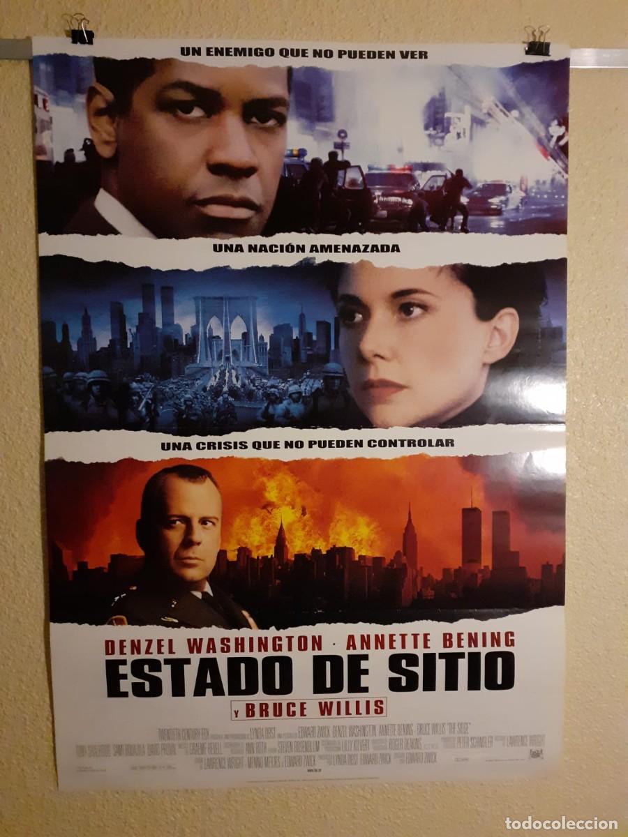 Cinema: Cartel original &rdquo;Estado de Sitio&rdquo; (1998) Bruce Willis - Torres Gemelas - 98x68 cm