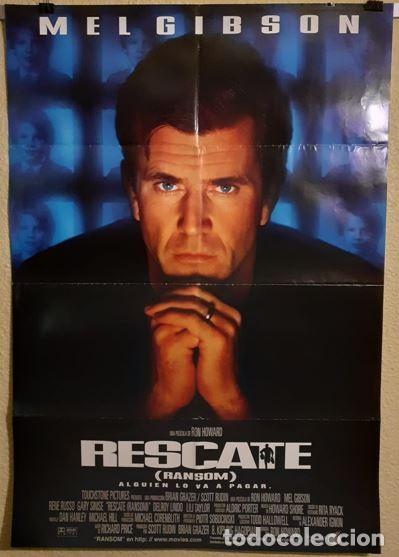 Cine: Cartel original de cine &rdquo;Rescate (Ransom)&rdquo; (1996) Mel Gibson - Colecci&oacute;n particular
