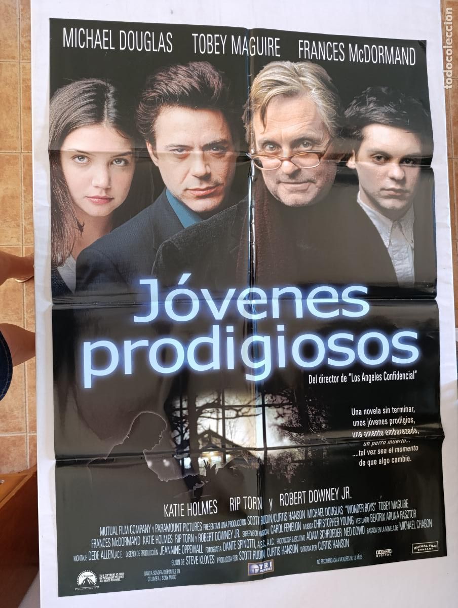 Cine: POSTER ORIGINAL JOVENES PRODIGIOSOS - 97 X 68 CM - MICHAEL DOUGLAS (387)