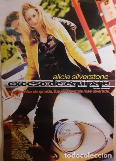 Cine: Cartel original &rdquo;Exceso de equipaje&rdquo; (1997) Alicia Silverstone - DOBLE CARA