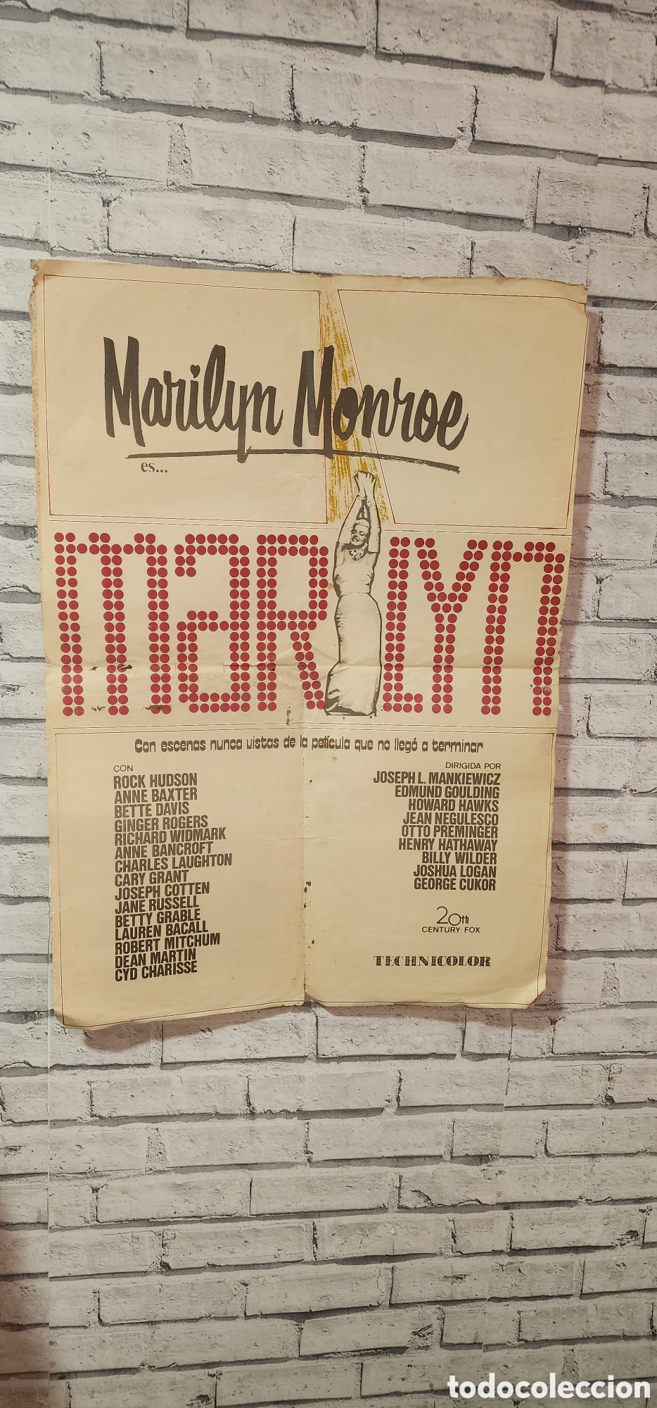 Cine: MARILYN MONROE: POSTER ESPA&Ntilde;OL DE CINE ORIGINAL -Belleza de colecci&oacute;n -UNICO!!