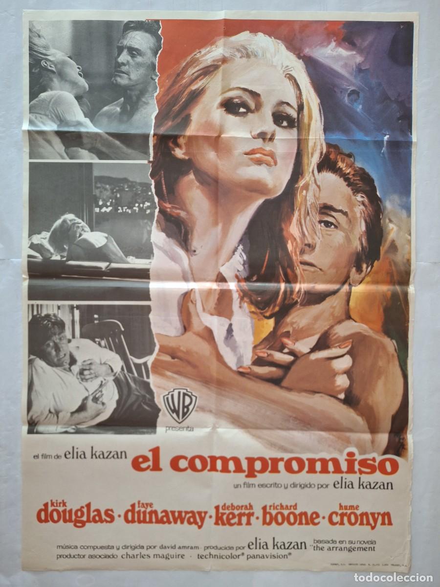 Cinema: ANTIGUO CARTEL CINE EL COMPROMISO KIRK DOUGLAS A&Ntilde;O 1970 RV P-2041