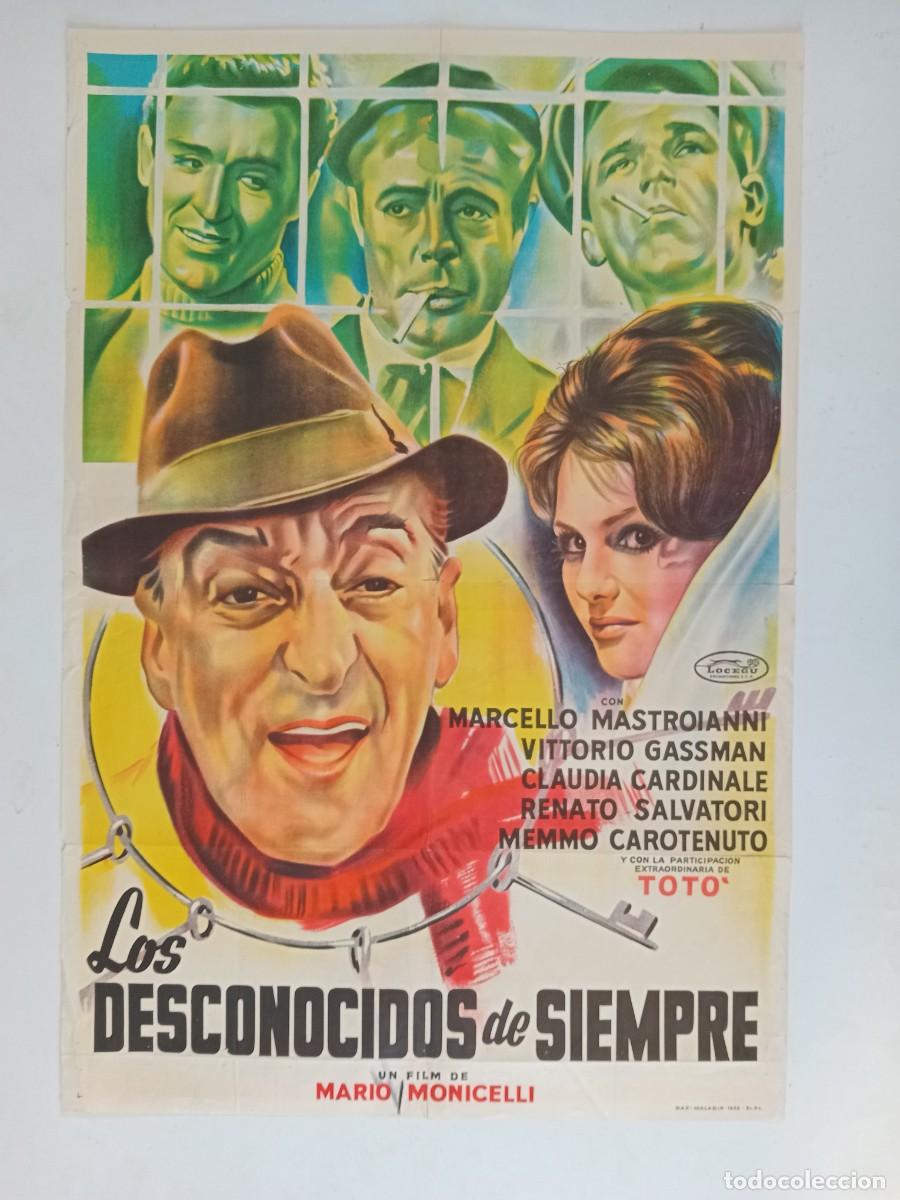 Cine: RUFUFU (1958) cartel argentino 110 x 75 litografico Mastroianni Claudia Cardinale Monicelli Toto