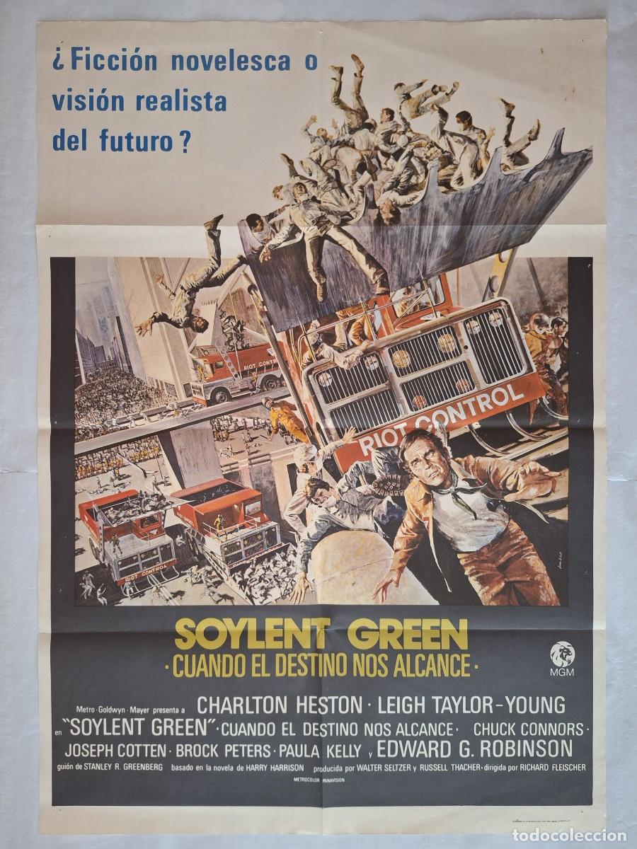 Cine: ANTIGUO CARTEL CINE CUANDO EL DESTINO NOS ALCANCE CHARLON HESTON 1973 RV P-2044