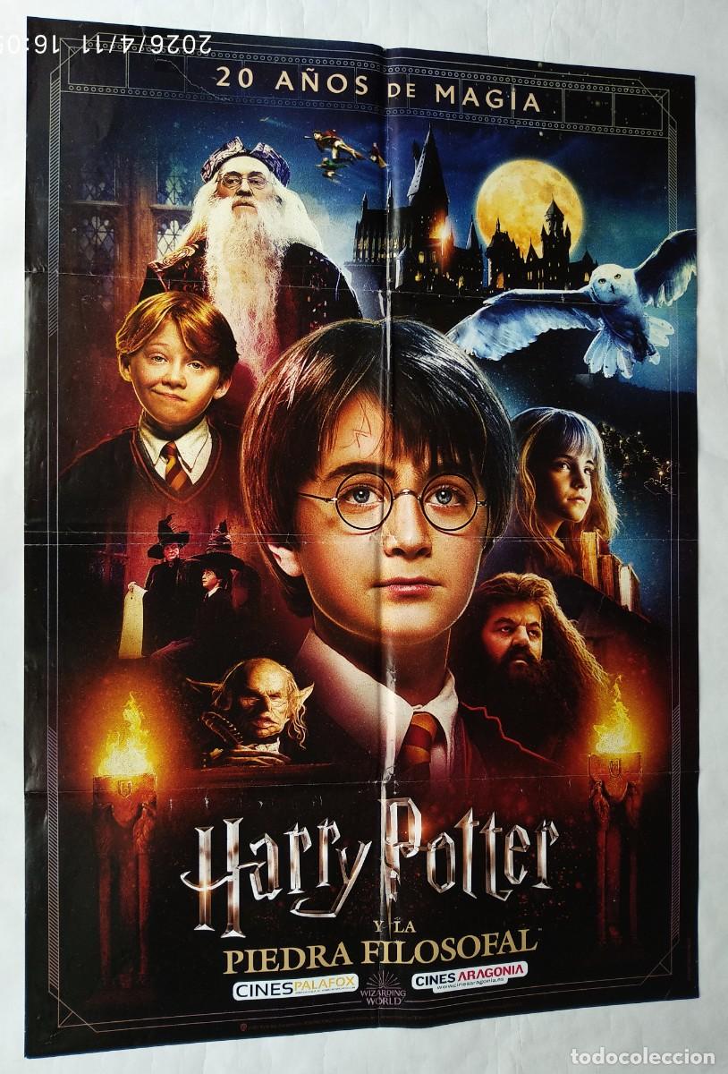 Cine: HARRY POTTER Y LA PIEDRA FILOSOFAL, con Daniel Radcliffe, P&Oacute;STER REPOSICI&Oacute;N 2O21. 68,5 X 98,5 cms.