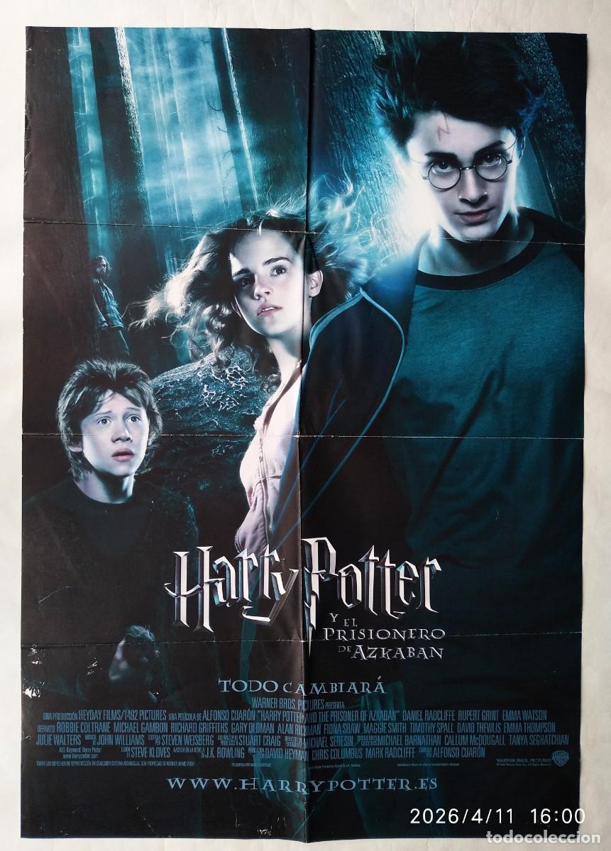 Cine: HARRY POTTER Y EL PRISIONERO DE AZKABAN, con Daniel Radcliffe, P&Oacute;STER 2O04. 68 X 97,5 cms.