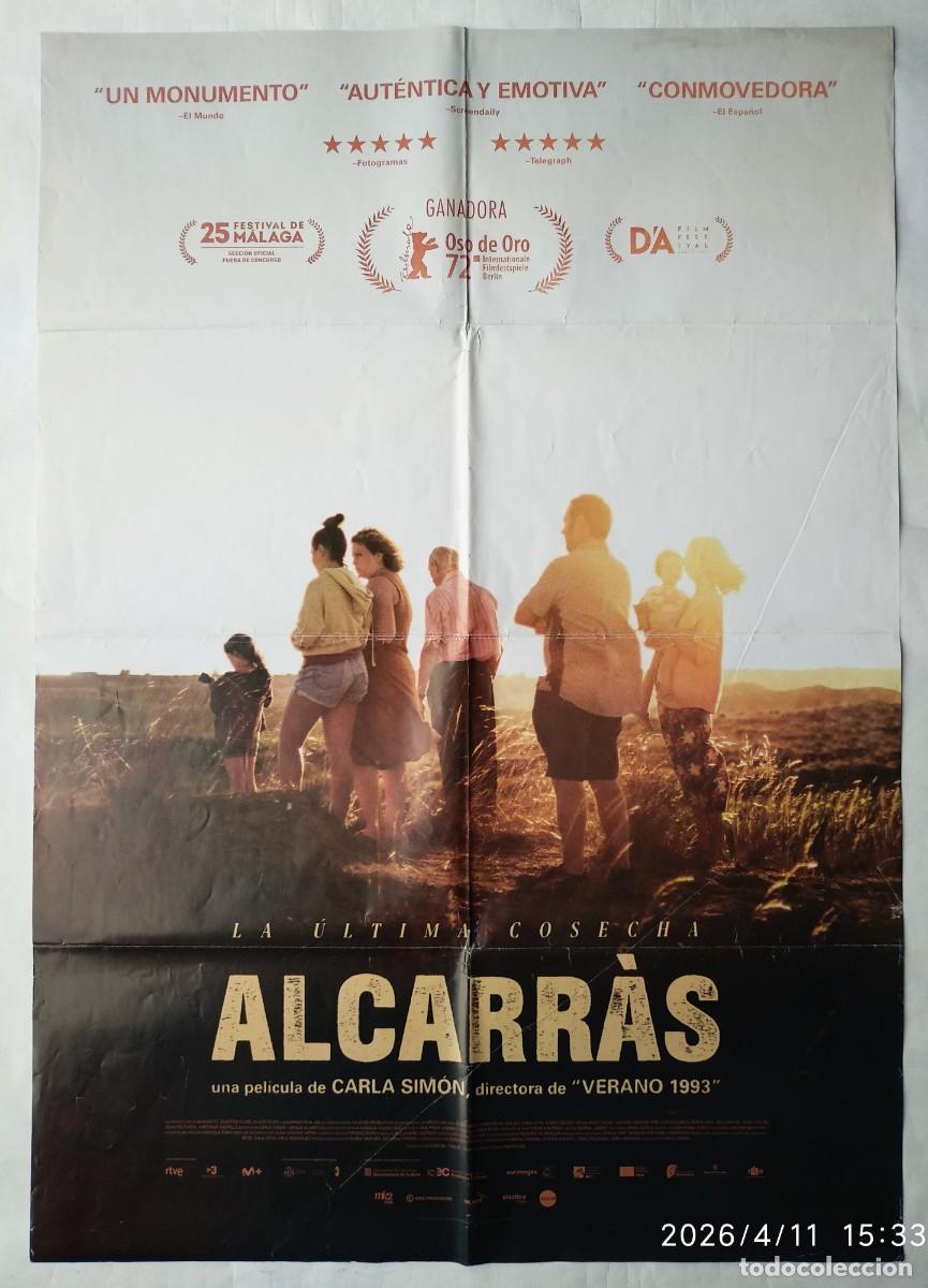 Cine: ALCARR&Aacute;S, de Carla Sim&oacute;n. P&Oacute;STER 68 X 97 cms.