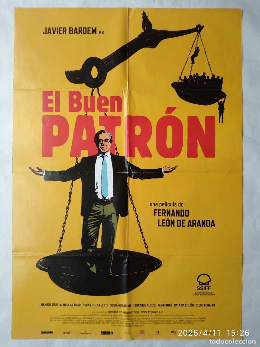 Cine: EL BUEN PATR&Oacute;N, con Javier Bardem. P&Oacute;STER 68 X 98 cms.