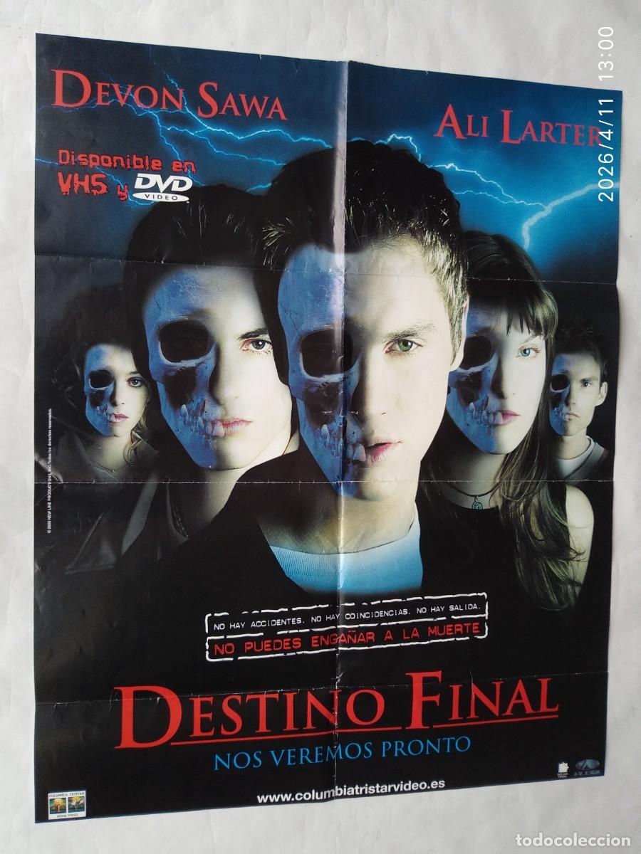 Cin&eacute;ma: DESTINO FINAL, NOS VEREMOS PRONTO, con Devon Sawa. P&Oacute;STER de video 57 X 71,5 cms.
