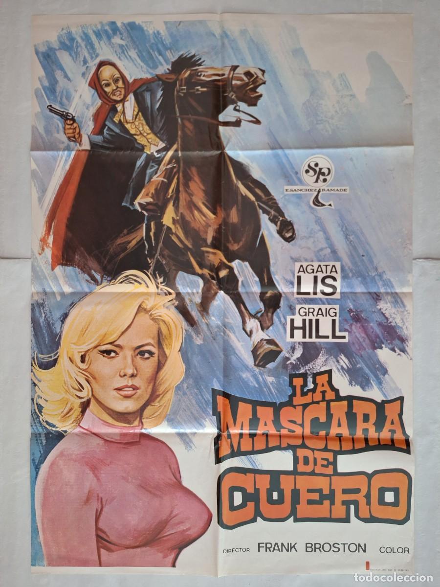 Cine: ANTIGUO CARTEL CINE LA MASCARA DE CUERO AGATA LYS 1975 RV P-2051