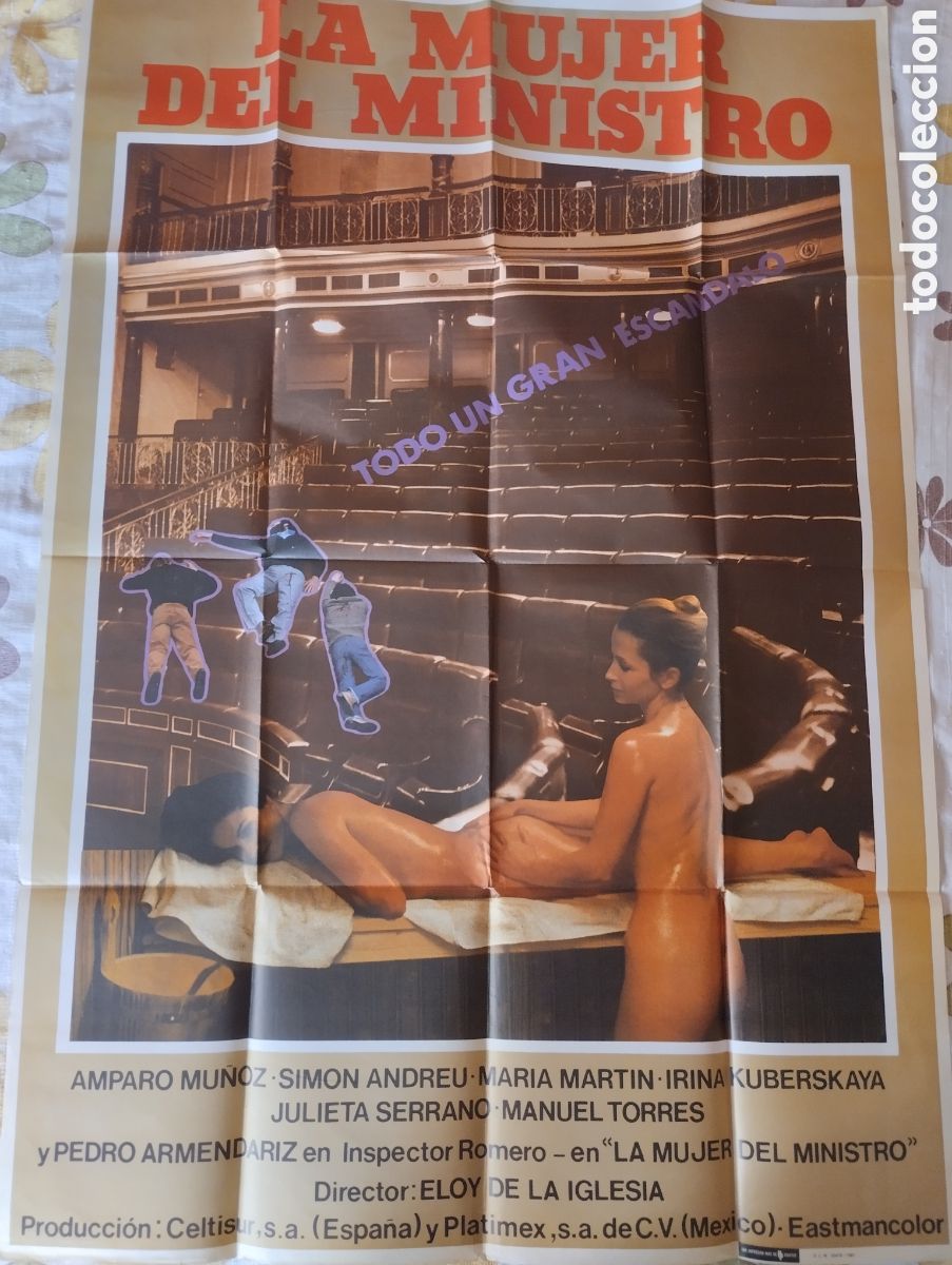 Cine: CARTEL POSTER 100 x 70 - LA MUJER DEL MINISTRO - AMPARO MU&Ntilde;OZ