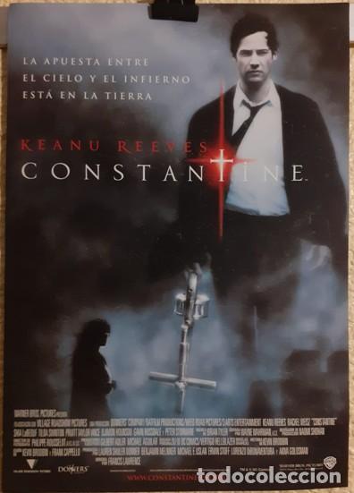 Cine: Mini cartel original de cine Constantine (2005) Keanu Reeves. Promo Taquilla