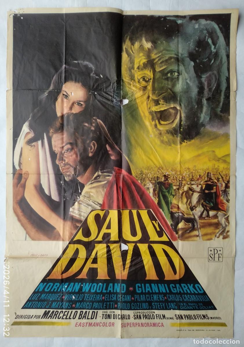 Cine: SAUL Y DAVID, con Virgilio Teixeira. P&Oacute;STER 70 X 100 cms. 1975.