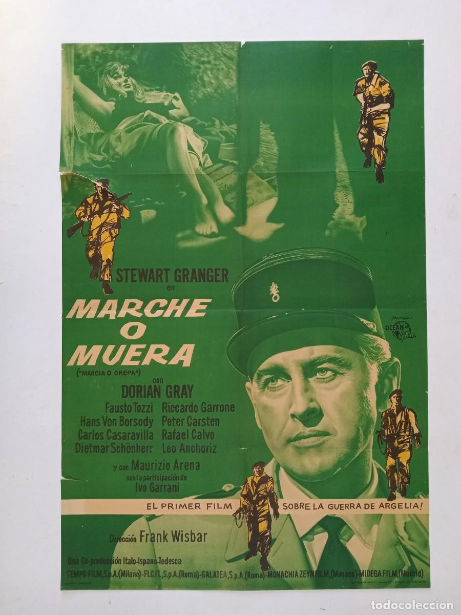 Cine: MARCHA O MUERE (1962) cartel argentino 110 x 75 litografico Stewart Granger Fausto Tozzi Argelia