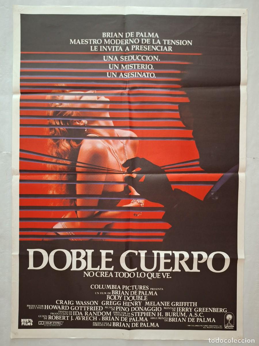 Cine: ANTIGUO CARTEL CINE DOBLE CUERPO BRIAN DE PALMA A&Ntilde;O 1984 RV P-2058