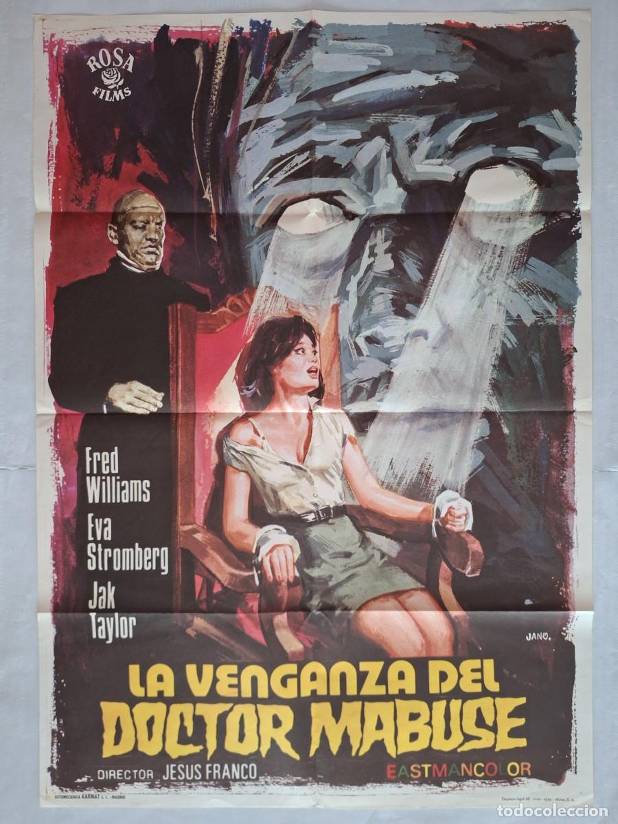 Cin&eacute;ma: ANTIGUO CARTEL CINE LA VENGANZA DEL DOCTOR MABUSE JANO TERROR 1974 RV P-2059