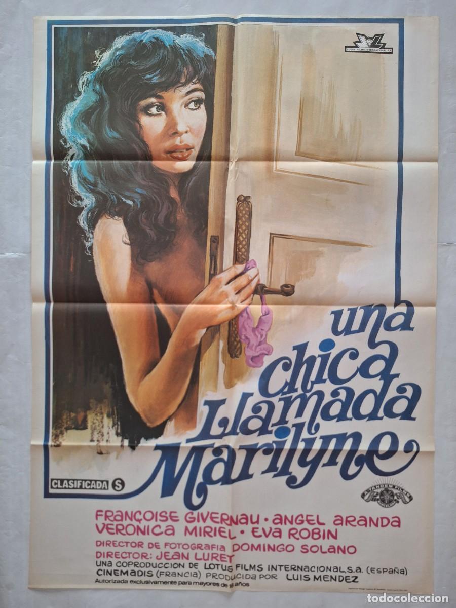 Cine: ANTIGUO CARTEL CINE UNA CHICA LLAMADA MARILYNE CLASIFICADA S 1980 RV P-2066