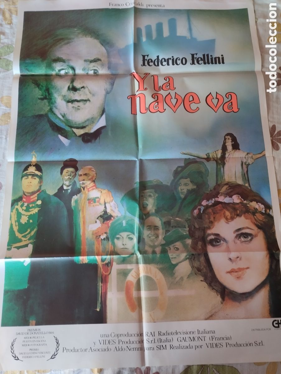 Cine: CARTEL POSTER 100 x 70 - Y LA NAVE VA