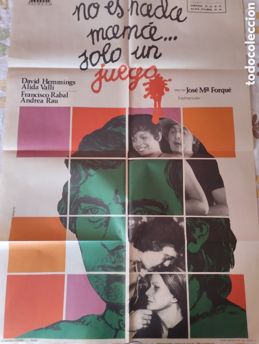 Cine: CARTEL POSTER 100 x 70 - NO ES NADA MAM&Aacute; SOLO ES UN JUEGO