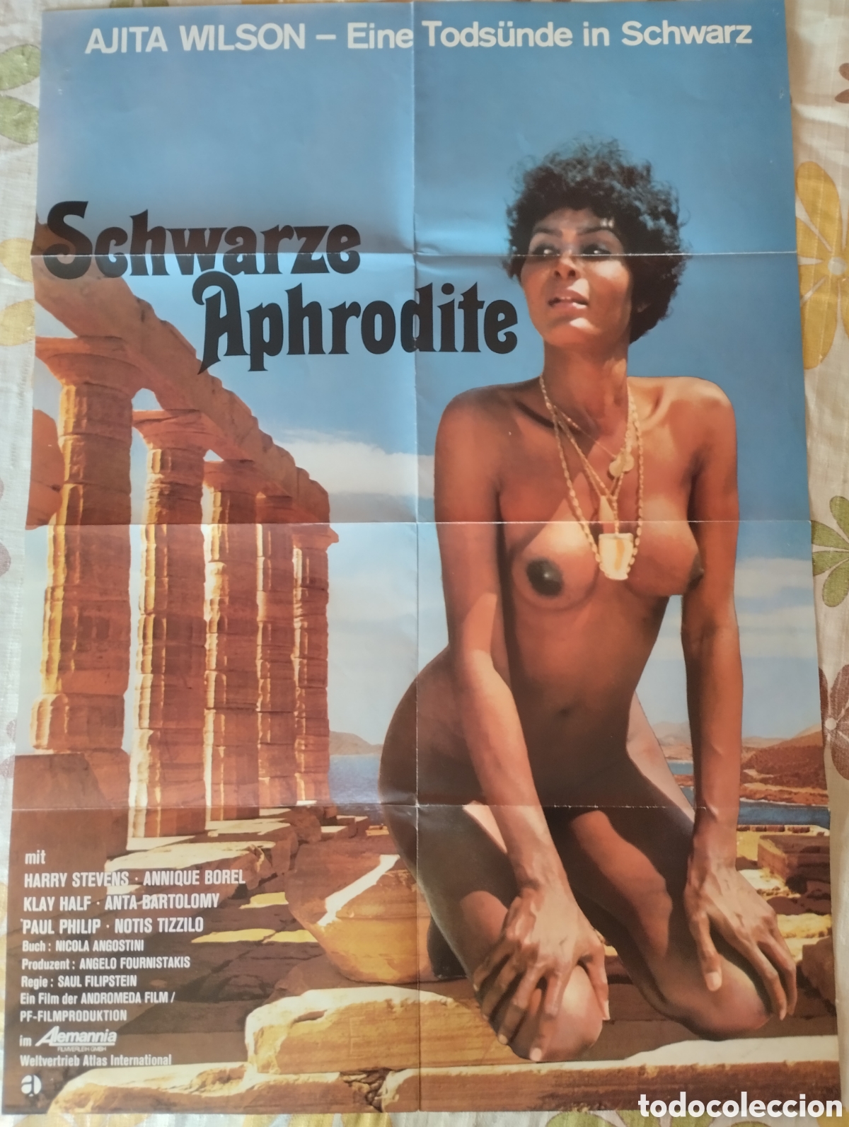 Cine: CARTEL POSTER 84 X 59 - AFRODITA NEGRA 1977 - AJITA WILSON