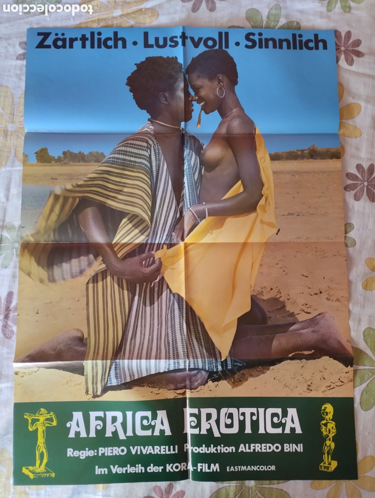 Cine: CARTEL POSTER 84 X 59 - AFRICA EROTICA 1972
