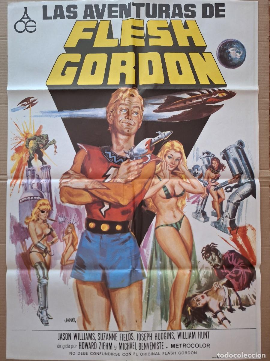 Cine: CARTEL CINE PELICULA LAS AVENTURAS DE FLEHS GORDON JASON WILLIAMS A&Ntilde;O 1977 A 292