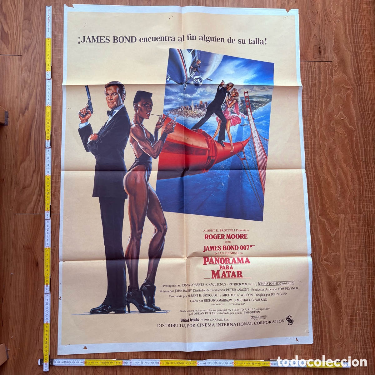 Cine: poster cartel original del estreno en cines espa&ntilde;oles la pelicula james bond 007 panorama para matar
