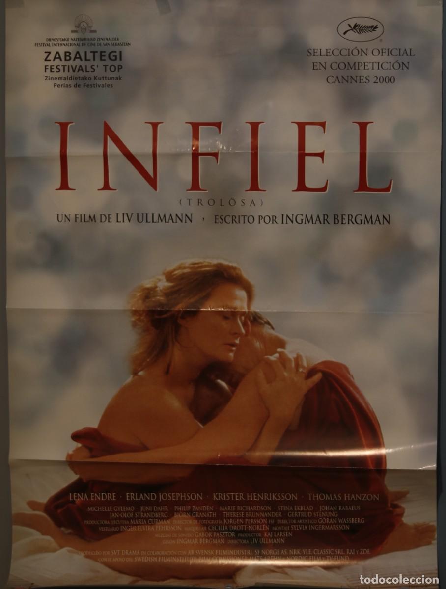 Cine: INFIEL - LIV ULLMANN / INGMAR BERGMAN - CARTEL CINE - CANNES 2000 - 70x100