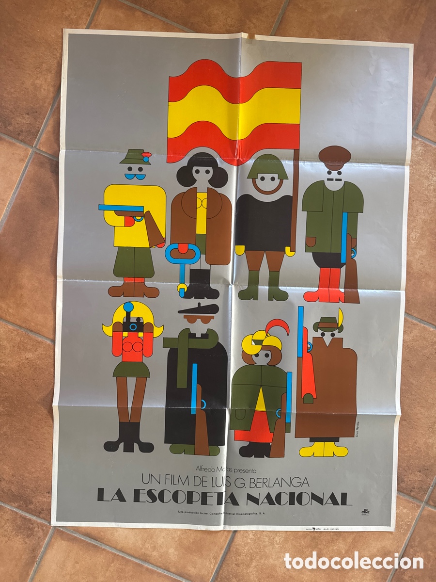 Cine: ESCOPETA NACIONAL LUIS G BERLANGA POSTER ORIGINAL 1978