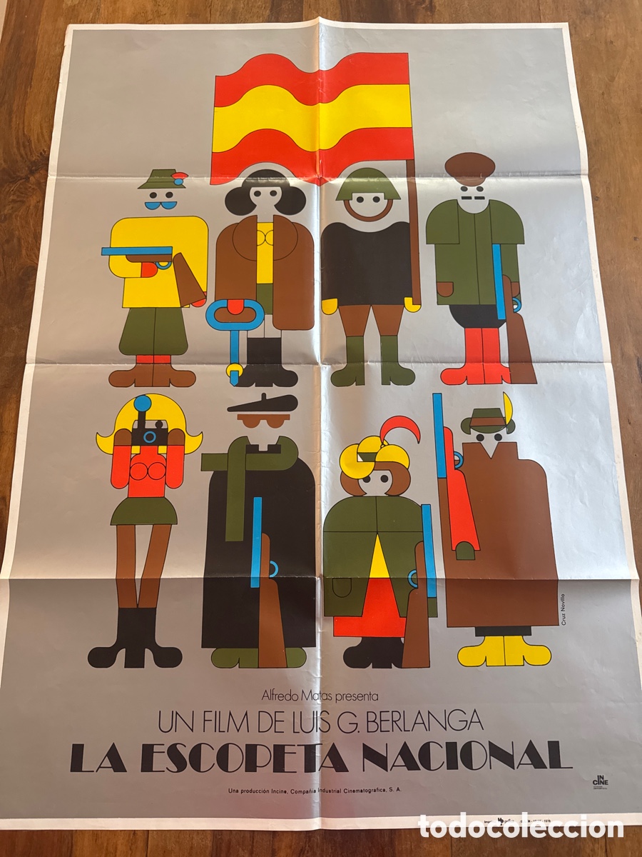 Cine: ESCOPETA NACIONAL POSTER ORIGINAL ESTRENO LUIS G BERLANGA CARTEL 1978
