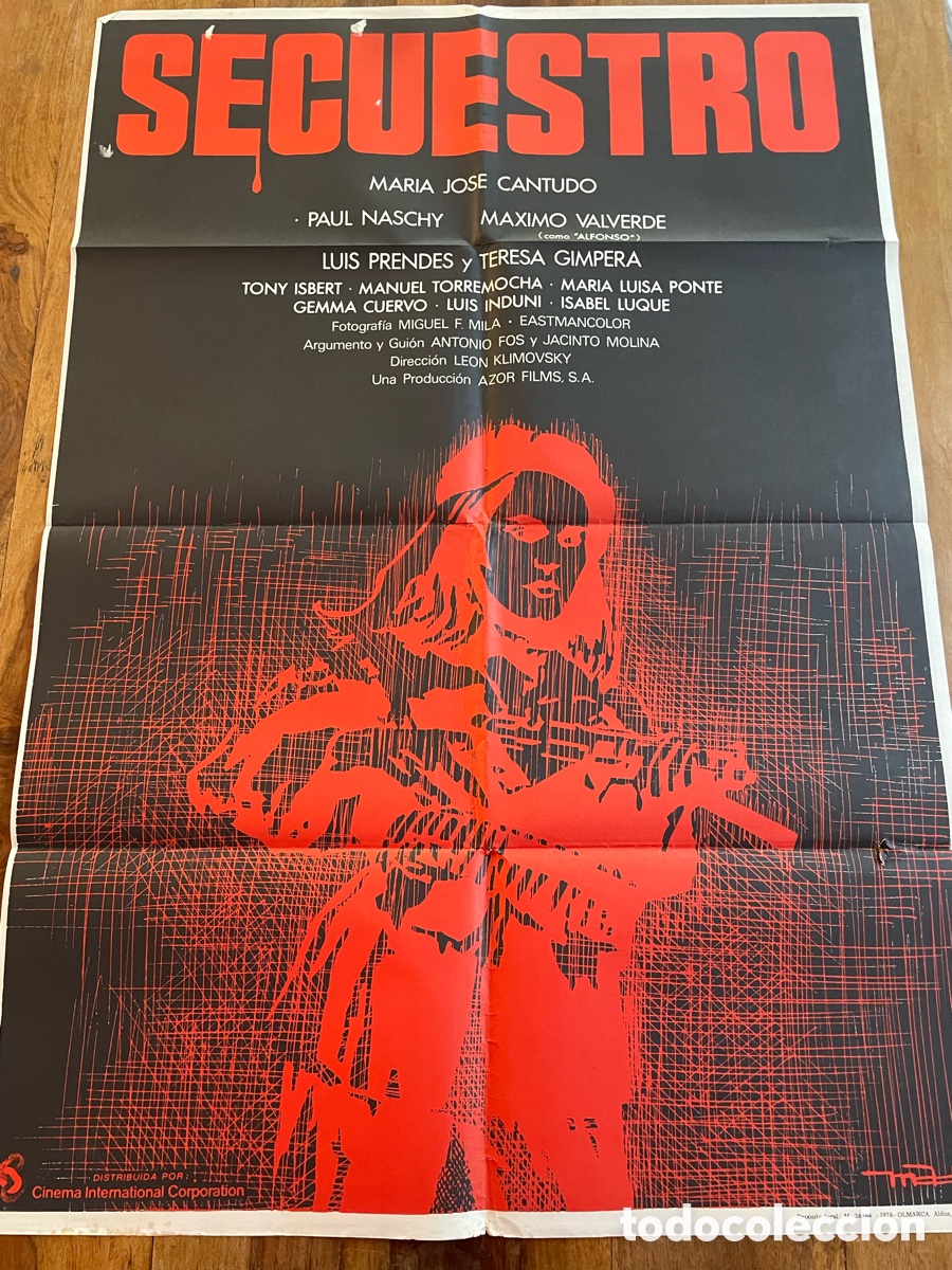 Cine: SECUESTRO POSTER ORIGINAL PAUL NASCHY CARTEL