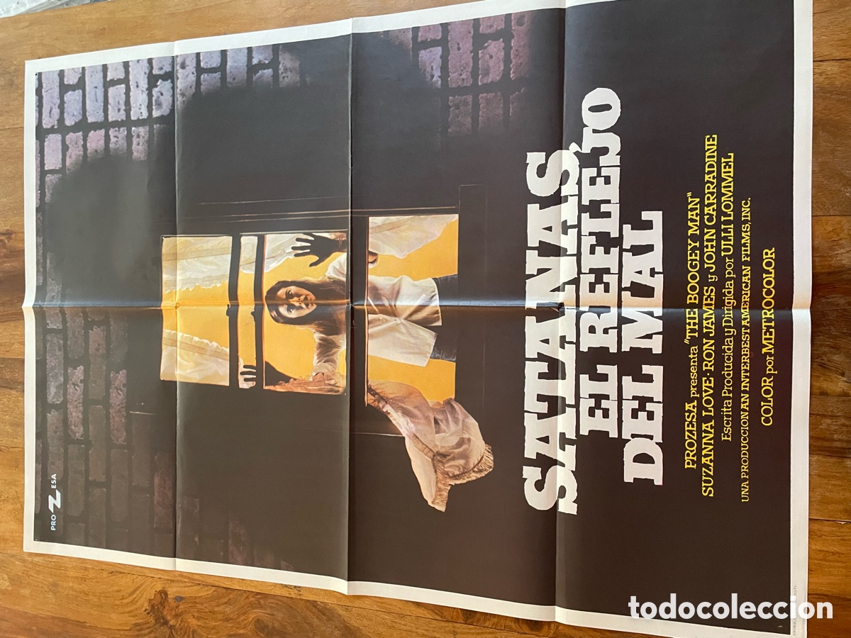 Cine: Satan&aacute;s, el reflejo del mal (Boogeyman). Suzanna Love, Ron James, John C. A&Ntilde;O 1981. POSTER ORIGINAL.