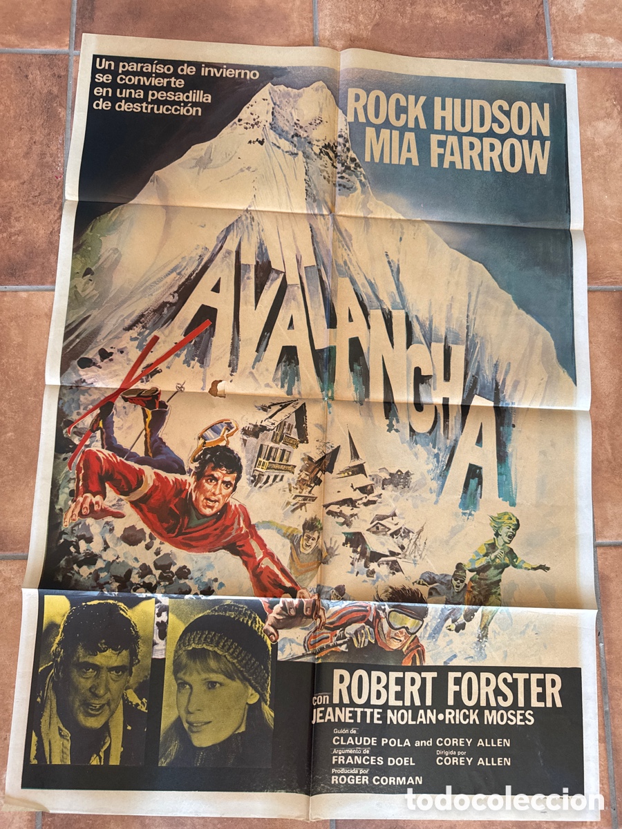 Cine: AVALANCHA ROCK HUDSON MIA FARROW POSTER ORIGINAL ESTRENO