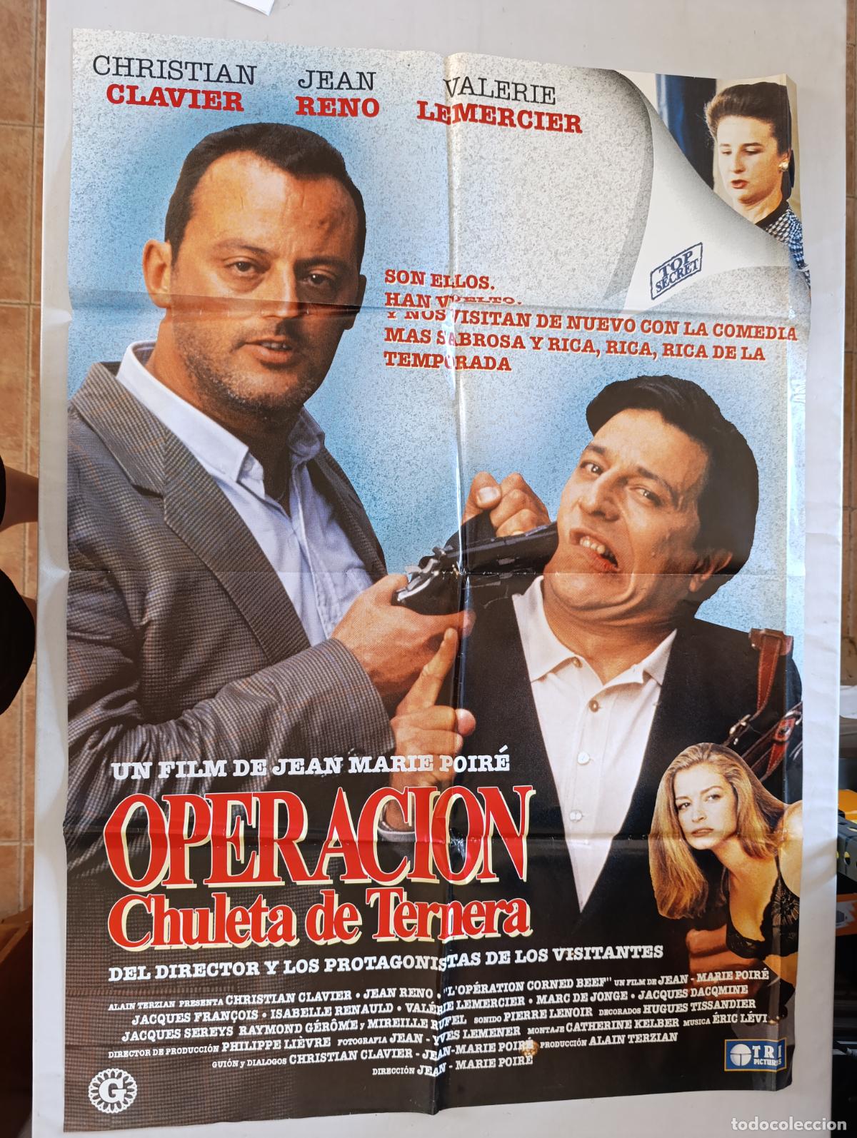 Cine: POSTER ORIGINAL OPERACION CHULETA DE TERNERA - 96 X 68 CM - JEAN RENO (386)