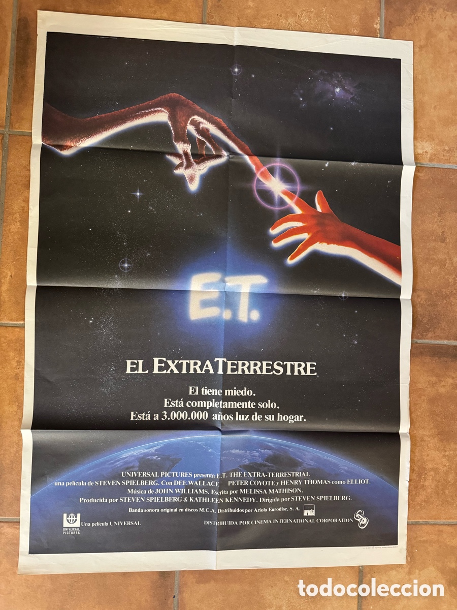 Cinema: E.T EL EXTRATERRESTRE STEVEN SPIELBERG 1982 POSTER ORIGINAL DE ESTRENO 70 X 100 CARTEL