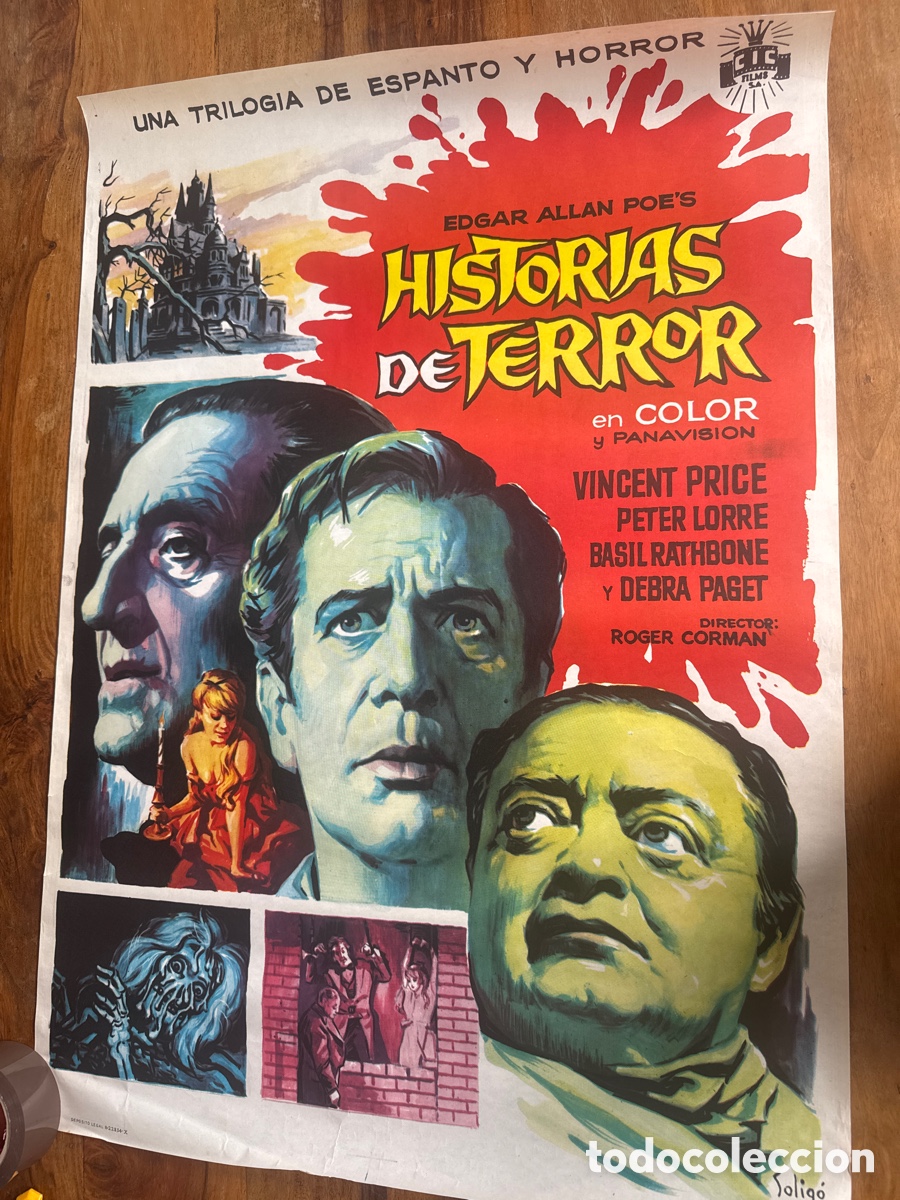 Cine: HISTORIAS DE TERROR EDGAR ALLAN VINCENT PRICE POSTER ORIGINAL ROGER CORMAN CARTEL CINE