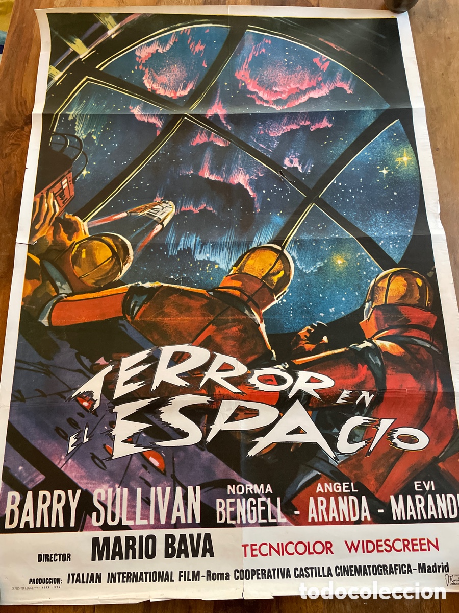 Cine: TERROR EN EL ESPACIO POSTER ORIGINAL BARRY SULLIVAN MARIO BAVA 1979 CARTEL