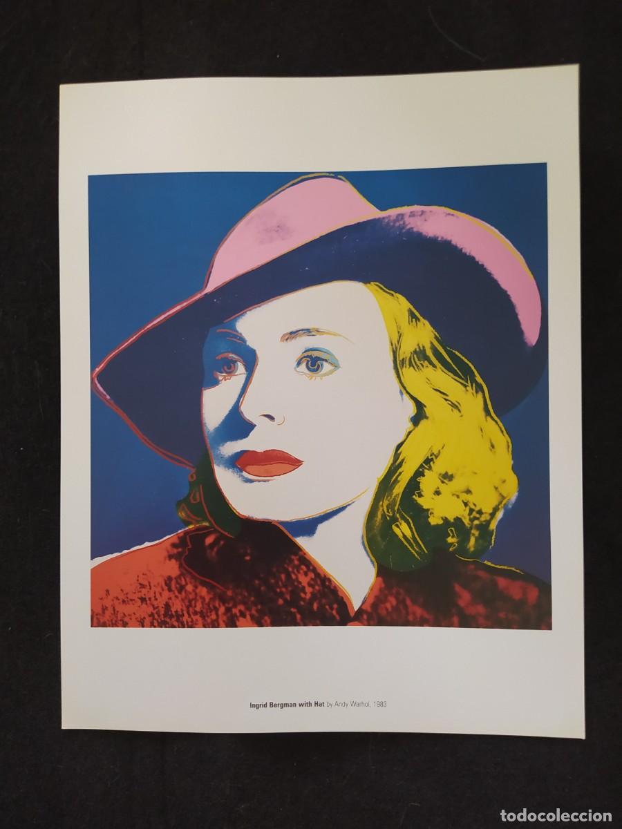 Cine: Ingrid bergman with hat andy warhol cartel p&oacute;ster 43x34 cms