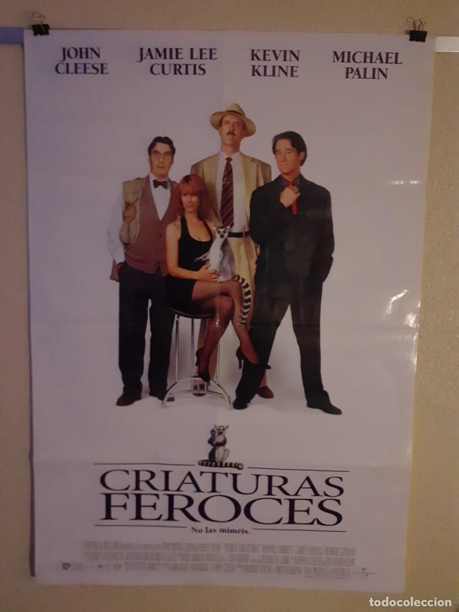 Cine: Cartel original de cine &rdquo;Criaturas feroces&rdquo; (1997) - Jamie Lee Curtis - Colecci&oacute;n particular