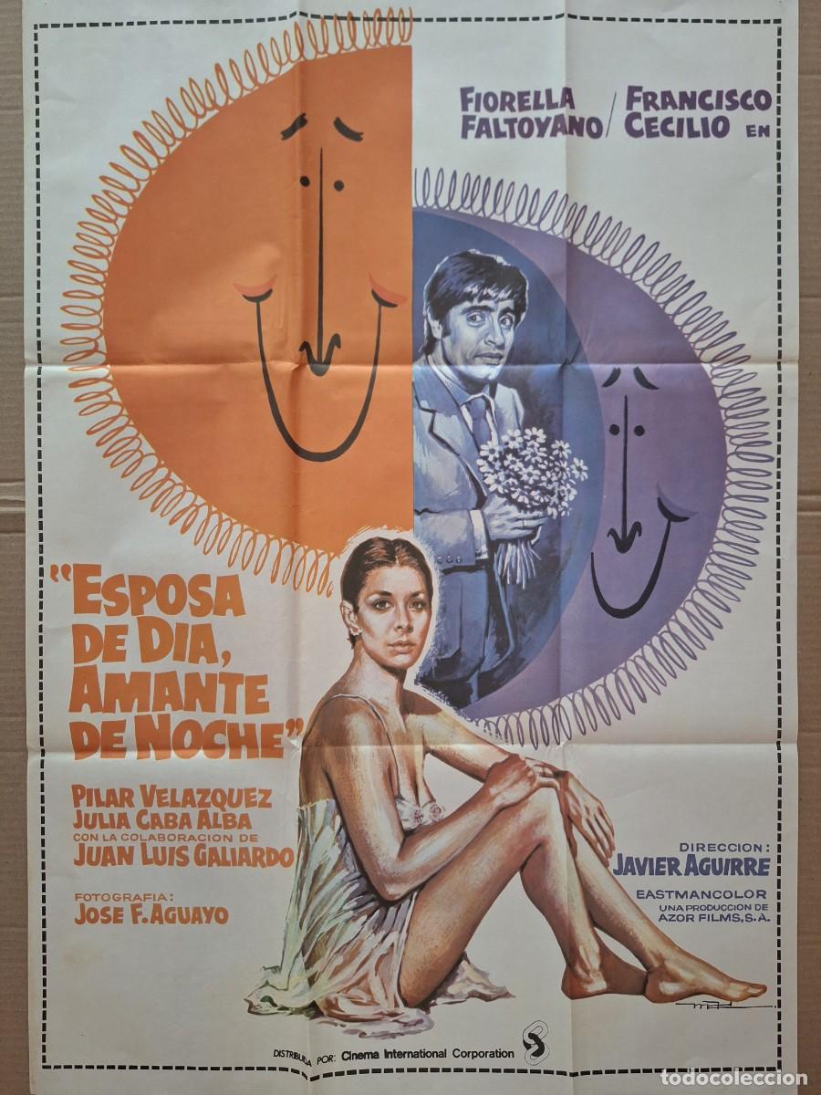 Cine: CARTEL CINE PELICULA ESPOSA DE DIA AMANTE DE NOCHE PILAR VAZQUEZ JULIA CABA ALBA A 298