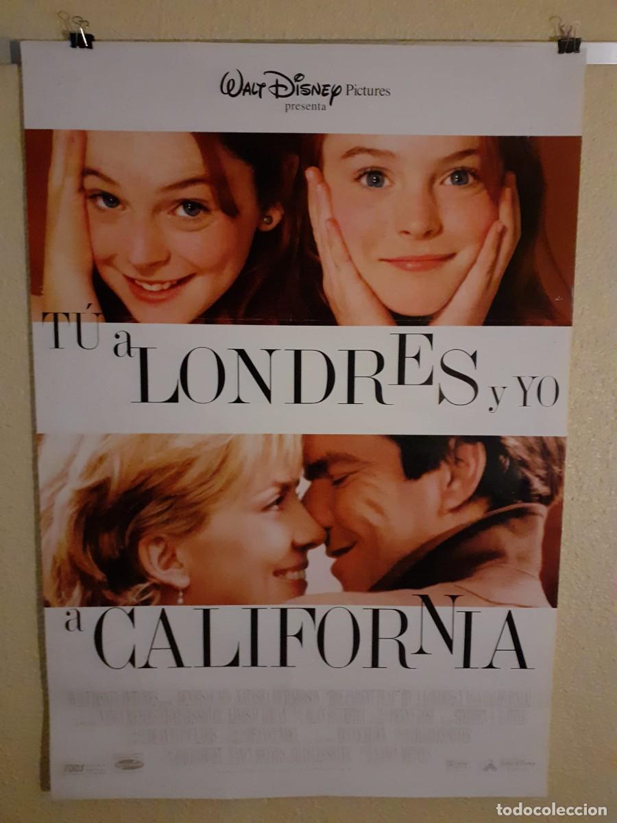 Cine: Cartel Original cine Tu a Londres y yo a California (1998) Disney 98x68