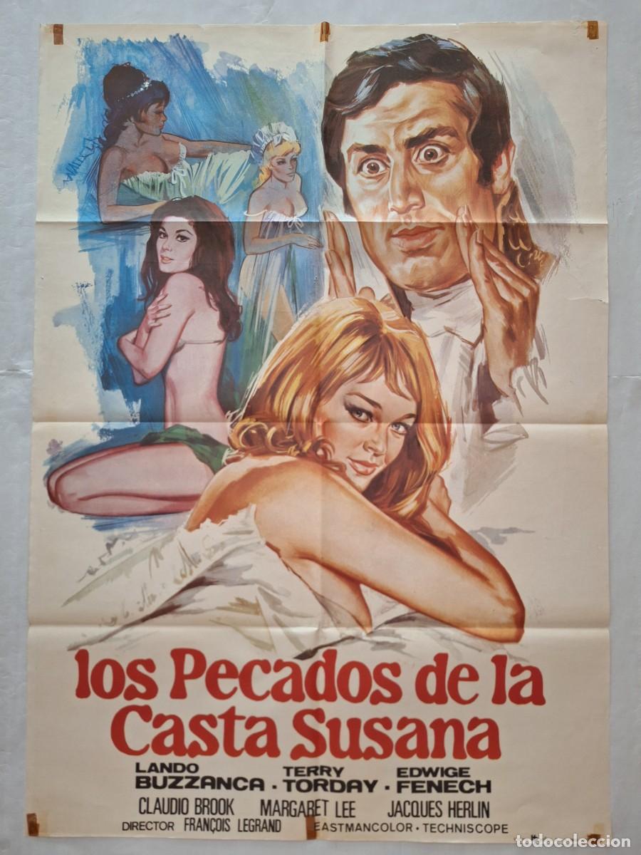 Cine: ANTIGUO CARTEL CINE LOS PECADOS DE LA CASTA SUSANA A&Ntilde;O 1977 RV C-1578