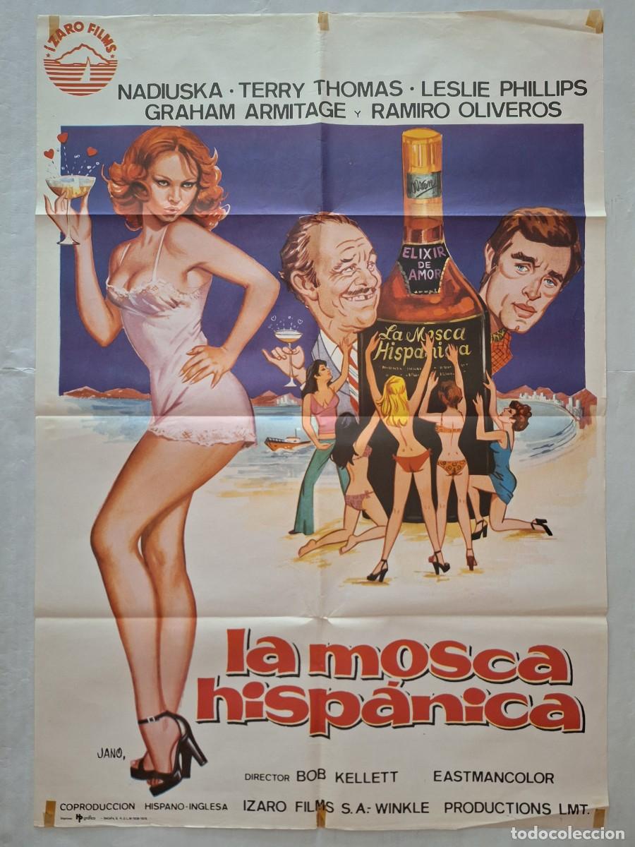 Cine: ANTIGUO CARTEL CINE LA MOSCA HISPANICA A&Ntilde;O 1977 JANO RV C-1579