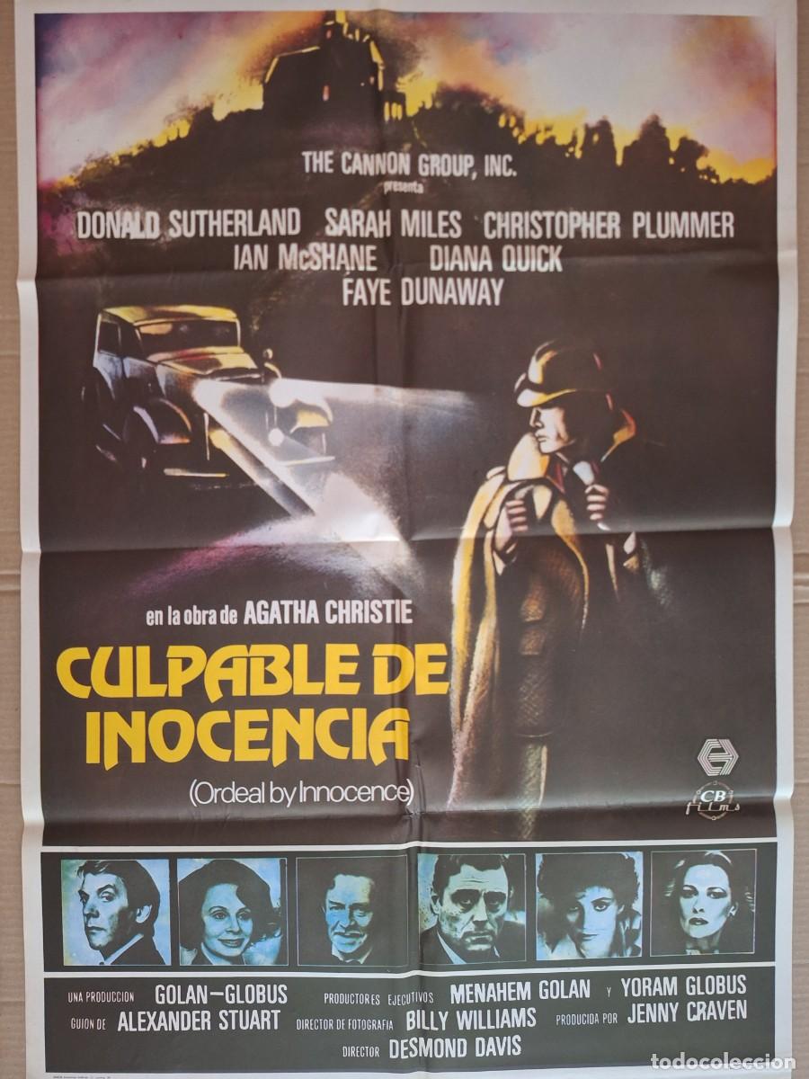 Cine: CARTEL CINE PELICULA CULPABLE DE INOCENCIA DONALD SUTHERLAND A&Ntilde;O 1985 A 300