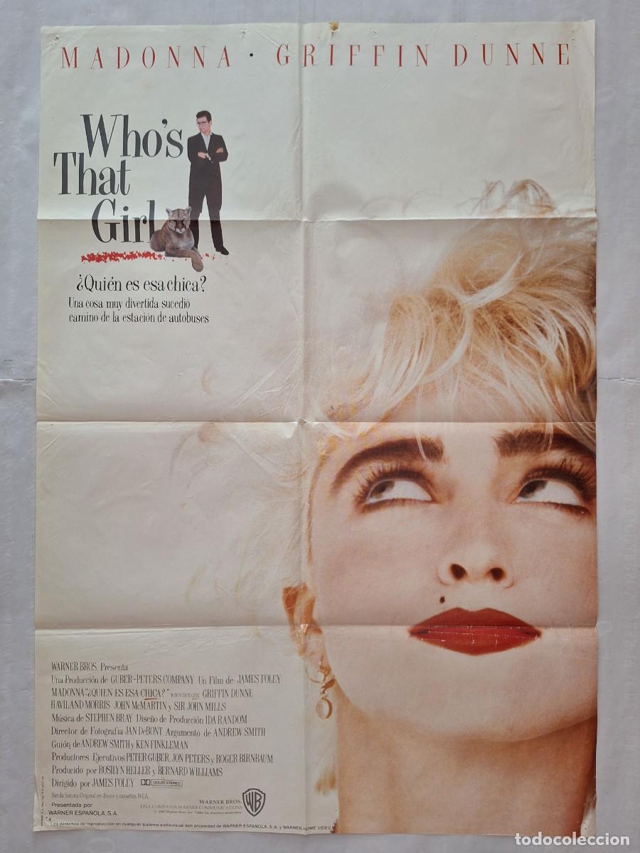 Cine: ANTIGUO CARTEL CINE QUIEN ES ESA CHICA MADONNA A&Ntilde;O 1987 RV C-1539