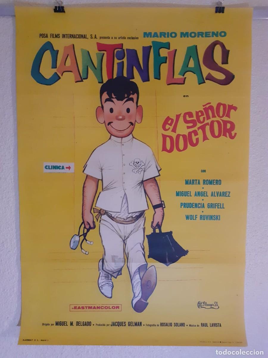 Cine: Cartel Original Cine El Se&ntilde;or Doctor Cantinflas 1975 Filmayer 100x68